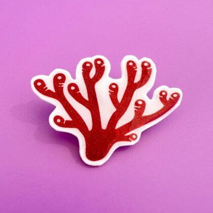 Pins Corail Pailleté