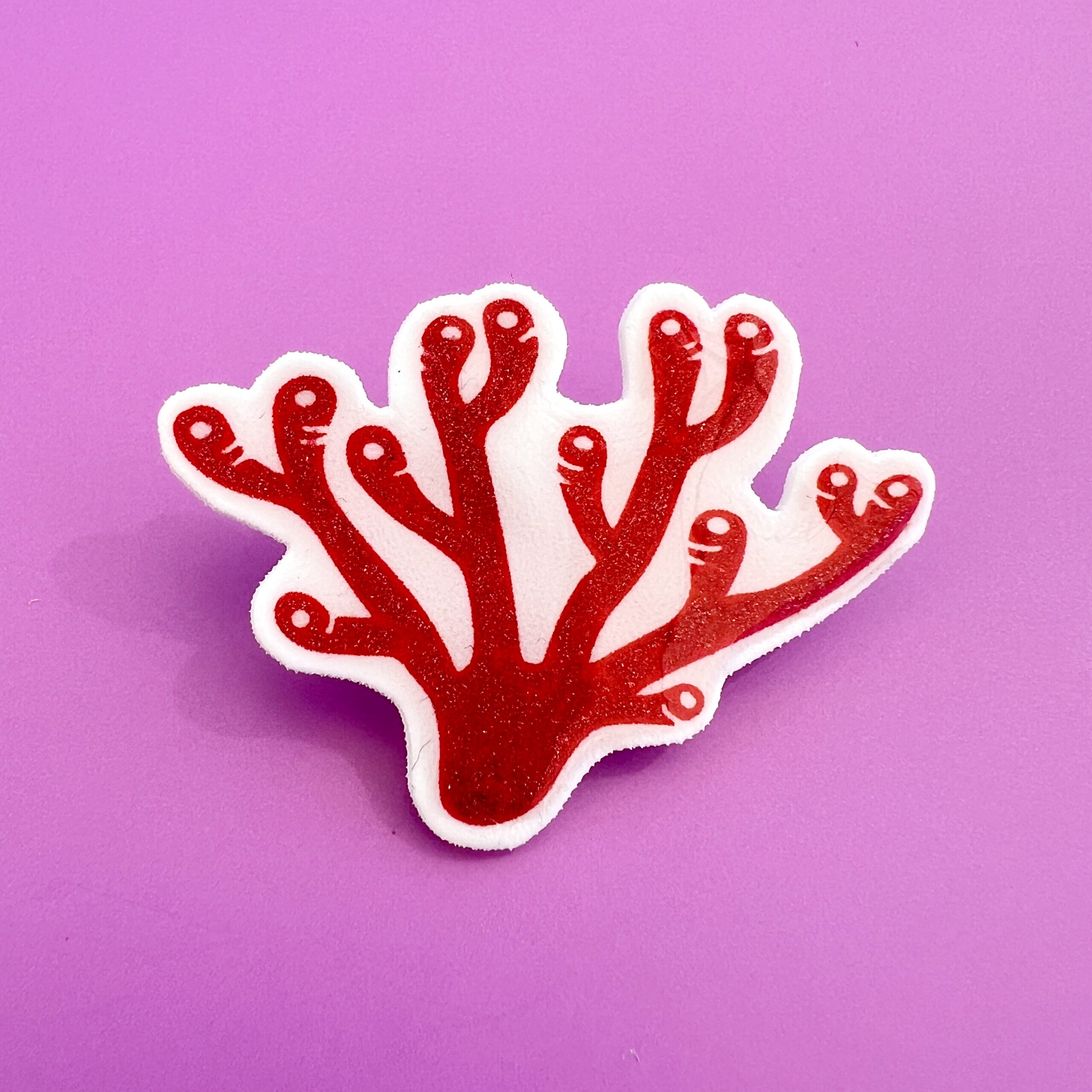 Pins Corail Pailleté