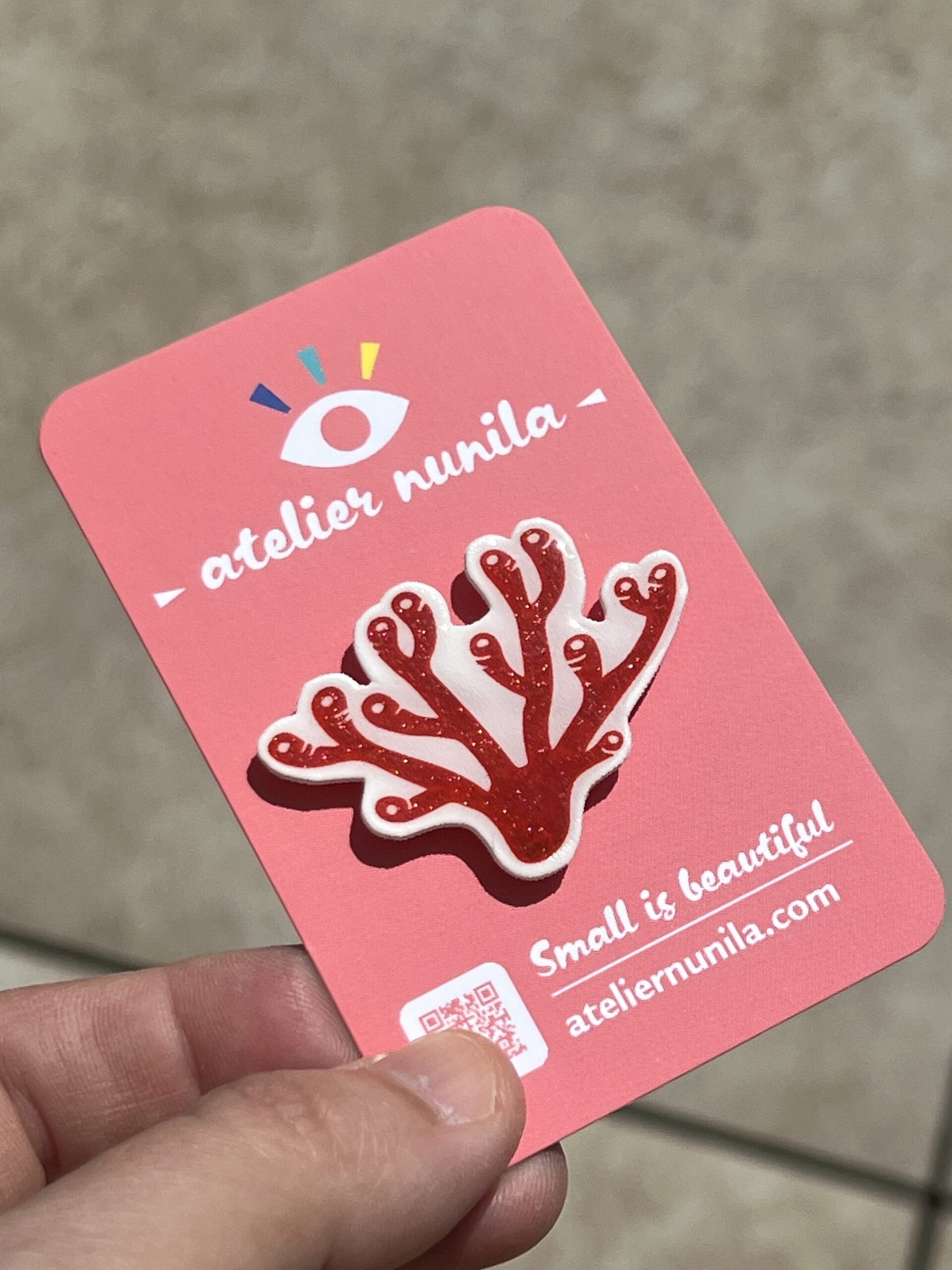 Pins Corail Pailleté – Image 2