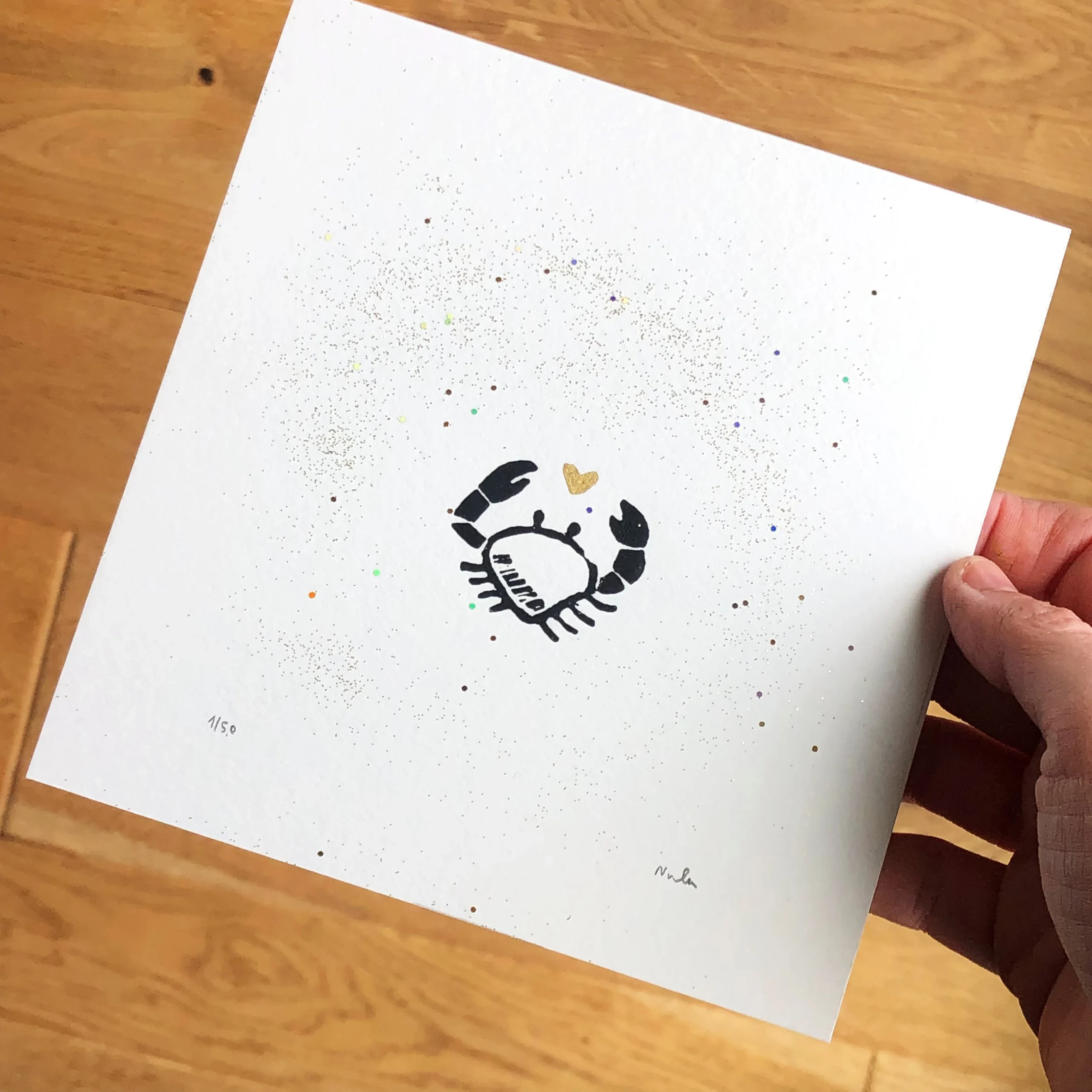 Crabe Cœur Doré, Signe Cancer – Image 3