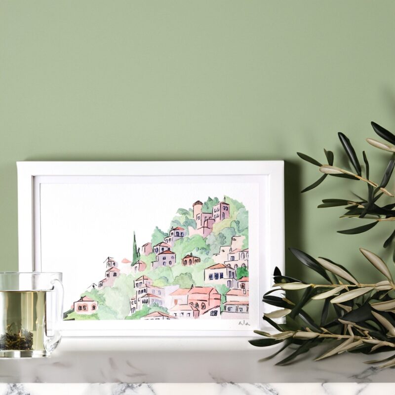 Hydra au Coucher de Soleil, Grèce