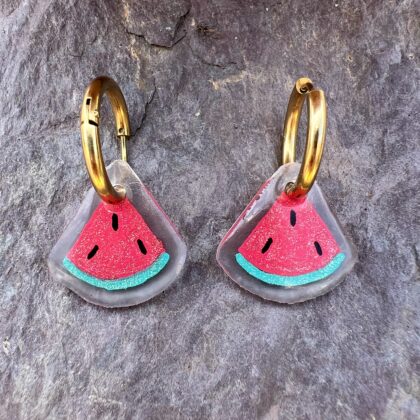 Boucles d'Oreilles Pastèques Pailletées
