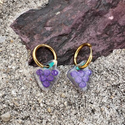 Boucles d'Oreilles Raisins Pailletés
